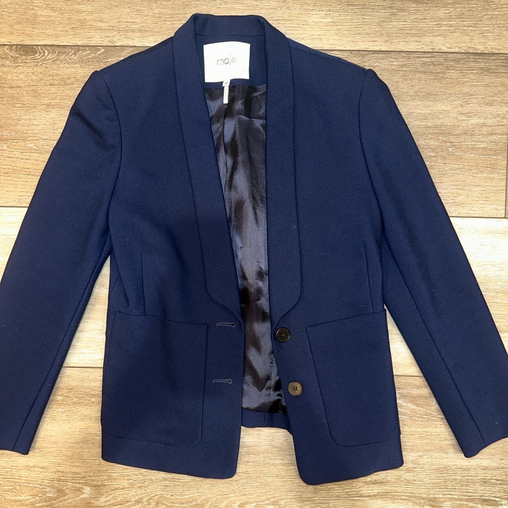 Maje Navy Blue Women's Blazer